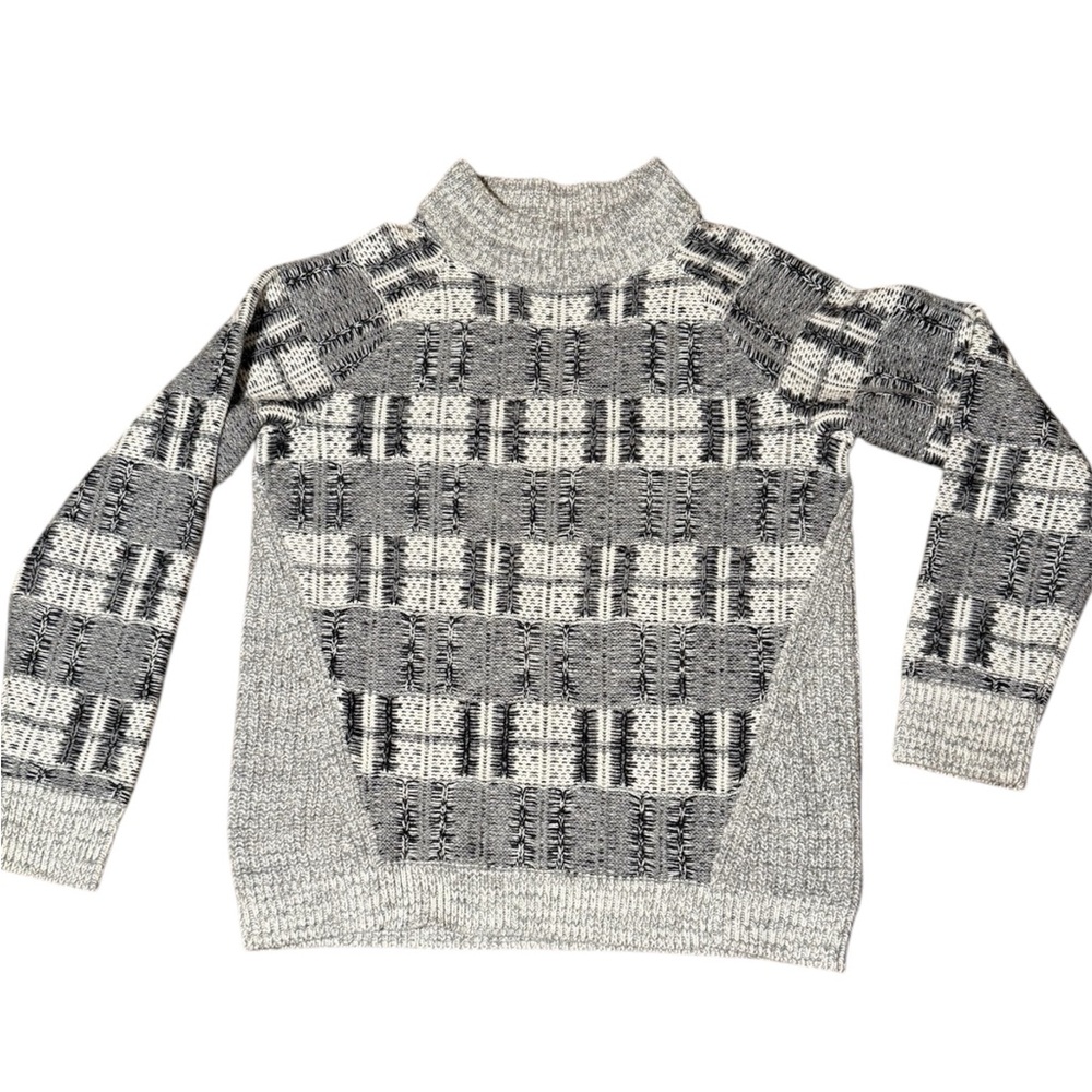 EUC Melrose and Market Plaid Thick Knit Sweater